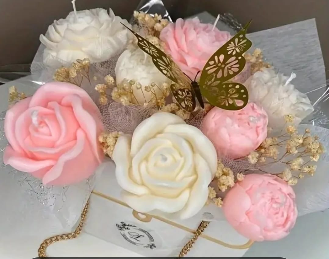 ضمه ورد من شمع تنسيق