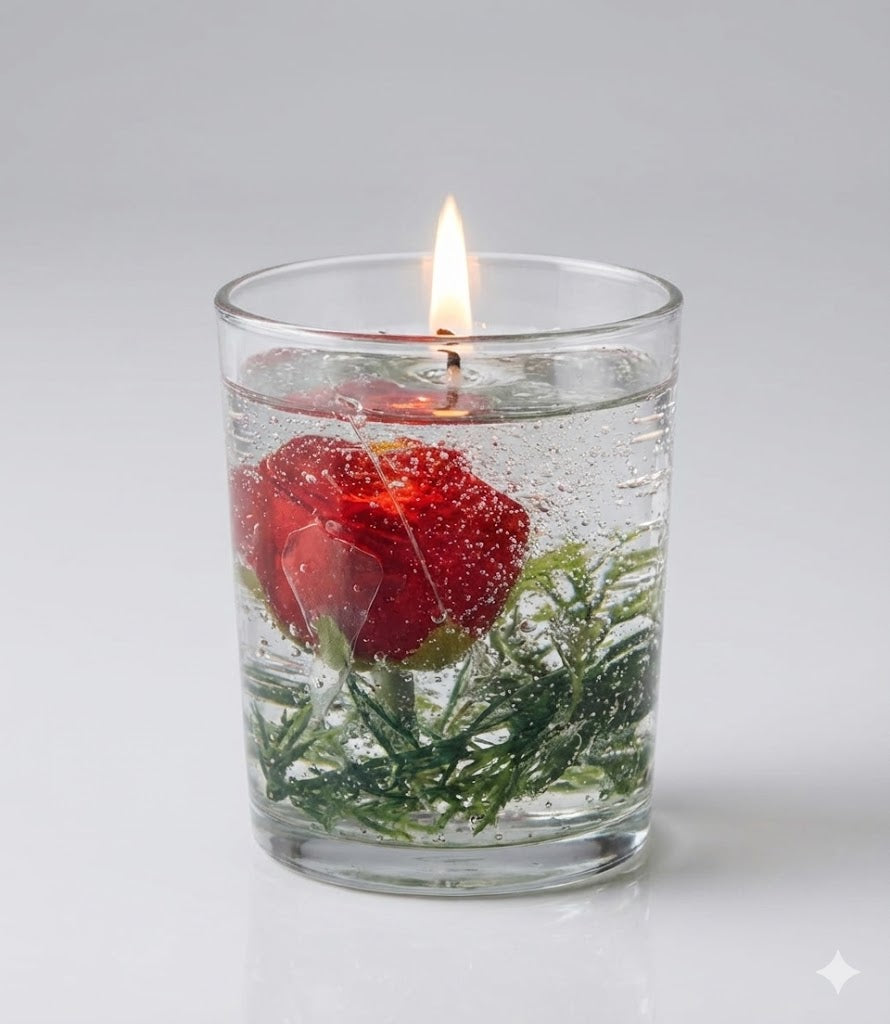 شمعة الوردة الحمراء